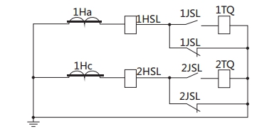 JSL-25繼電器構(gòu)成的去分流操作機(jī)構(gòu)的保護(hù)原理圖